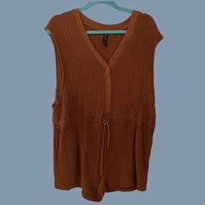 URBAN OUTFITTERS BROWN ROMPER